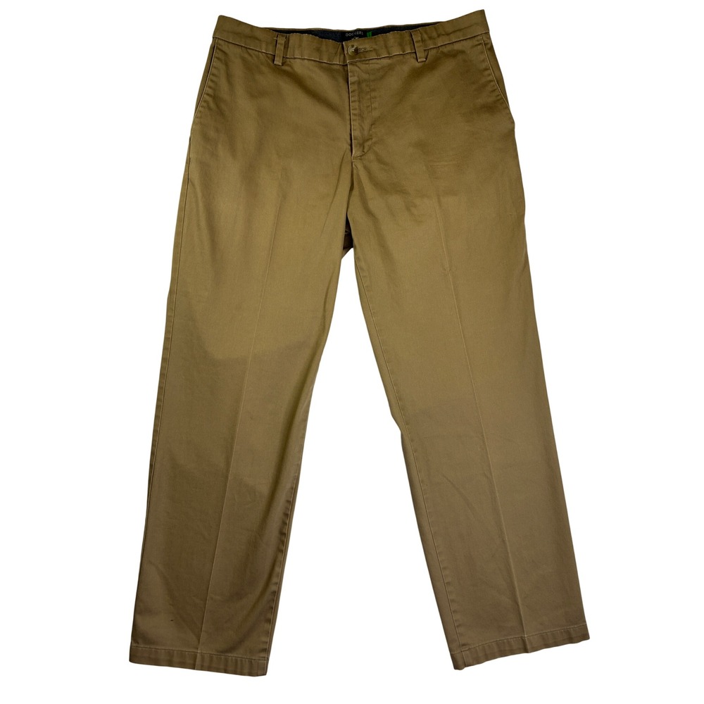Dockers Classic Fit Khaki Chinos Stain Defender Mens 36x29 Brown Dress Pants